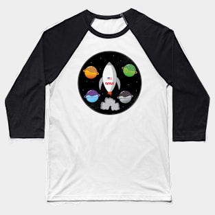 Space Travel Baseball T-Shirt